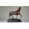 Stovinčio žirgo bronzinės statula 