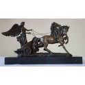 Pergalės deivės Nikės su žirgais bronzinė statula 