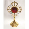 Naujas katalikiškas auksu dengtas žalvarinis relikvijorius