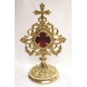 Katalikiškas auksu dengtas žalvarinis relikvijorius iš Italijos 