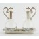 CATHOLIC GLASS AMPOULES FOR WATER AND WINE WITH TRAY SET